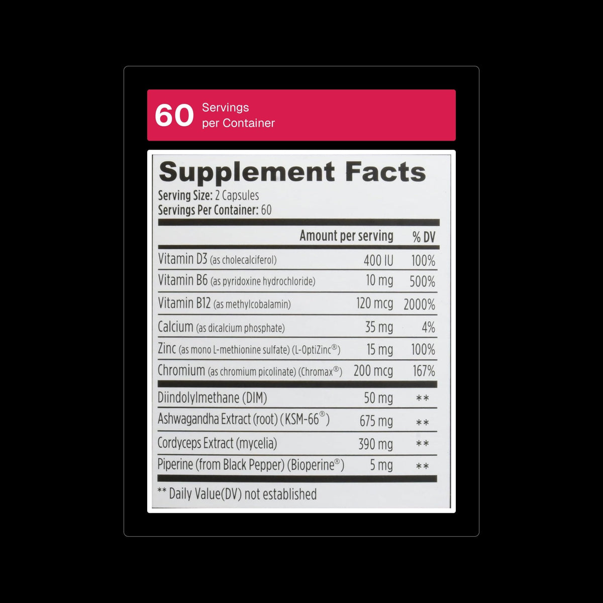 Weider Prime Support - Men's Nutrition - Enriched with Vitamins & Minerals - with Ashwagandha, Chromax Chromium, Bioperine & Zinc - Gluten Free - 120 Capsules - FENGGESTORE20
