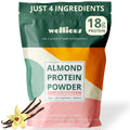 wellious Almond Protein Powder (Vanilla) - 18 Grams of Pure Healthiest Vegan Protein for Women & Men - Perfect Soy-Free & Smooth Gut Friendly Protein Powder for Sports Nutrition - FENGGESTORE20