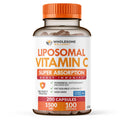 Wholesome Wellness Liposomal Vitamin C Capsules (200 Pills 1500mg Buffered) High Absorption, Immune System & Collagen Booster, High Dose Fat Soluble Immunity - FENGGESTORE20