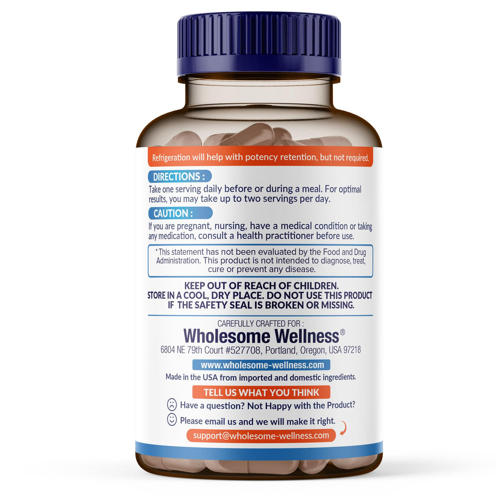 Wholesome Wellness Organic Raw Probiotics 100 Billion CFU, Dr Formulated for Women and Men, Complete Adult Supplement with Prebiotics - FENGGESTORE20