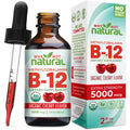 Why Not Natural Organic Vitamin B12 Liquid - Sublingual Extra Strength 60 x 5000 mcg Methylcobalamin Drops, Vegan, - FENGGESTORE20
