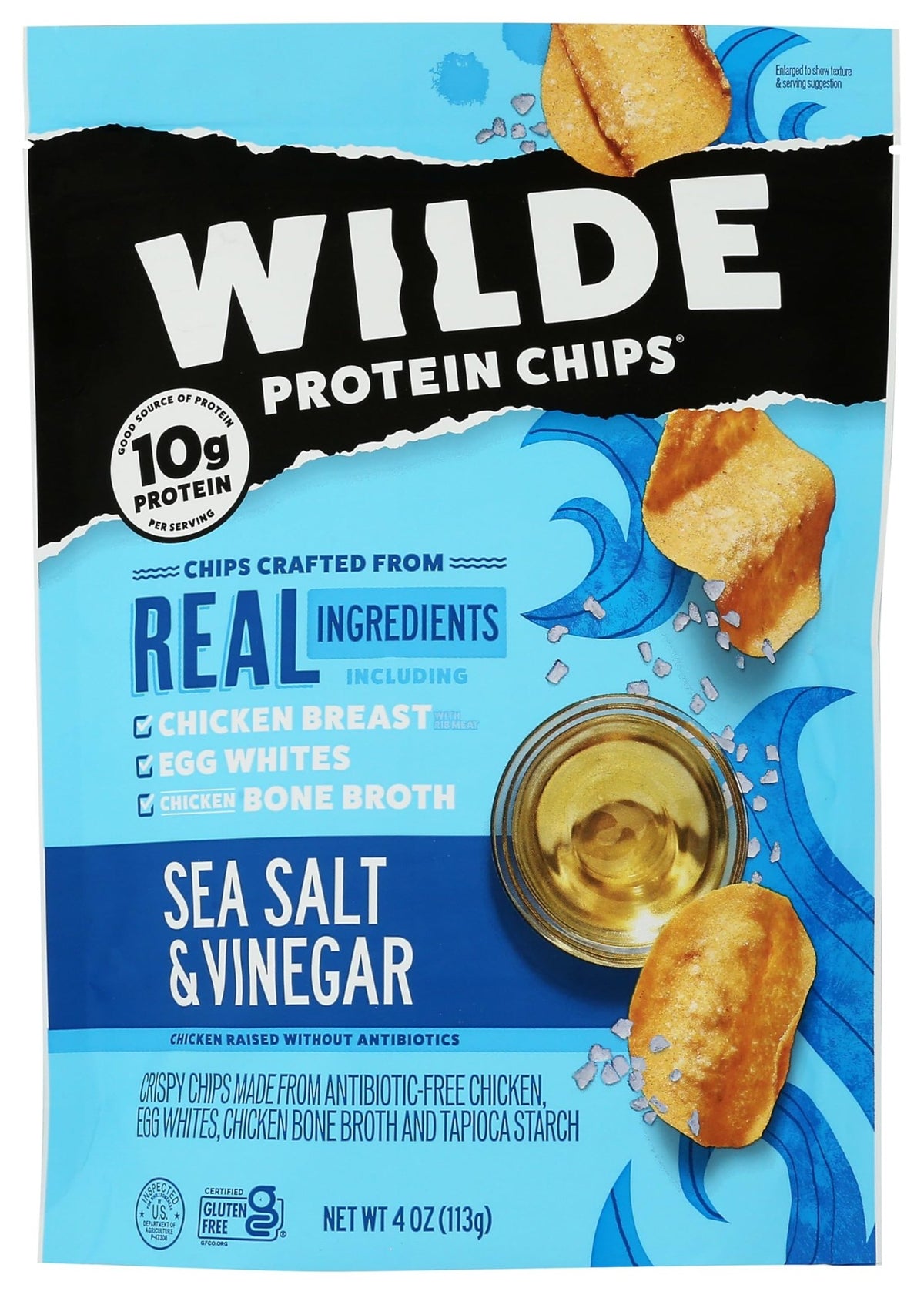 Wilde Snacks Chips Protein Seasalt Vingar 4 OZ - FENGGESTORE20