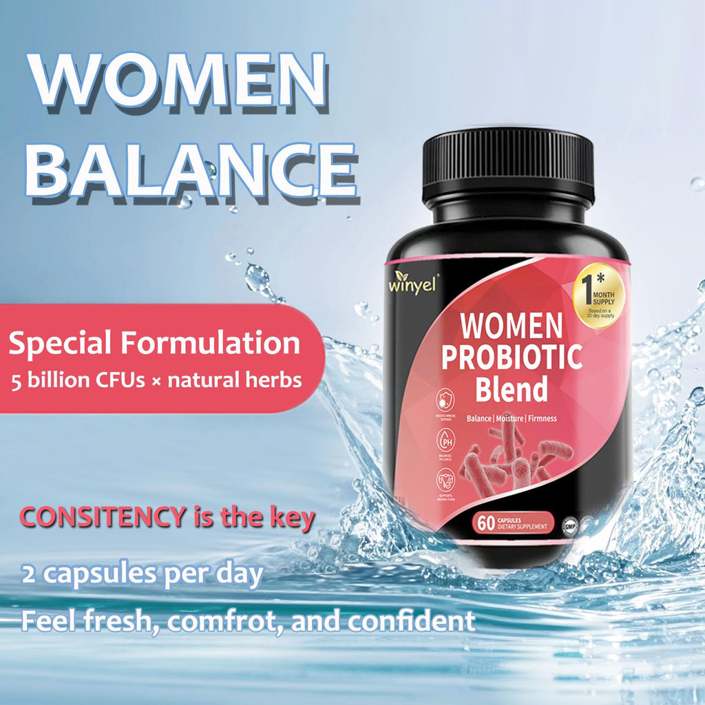 WINYEL Vaginal Probiotics for Women with Prebiotics & Herbal Blend – pH Balance & Feminine Health Support – Multi-Strain Lactobacillus for Vaginal Flora, - FENGGESTORE20