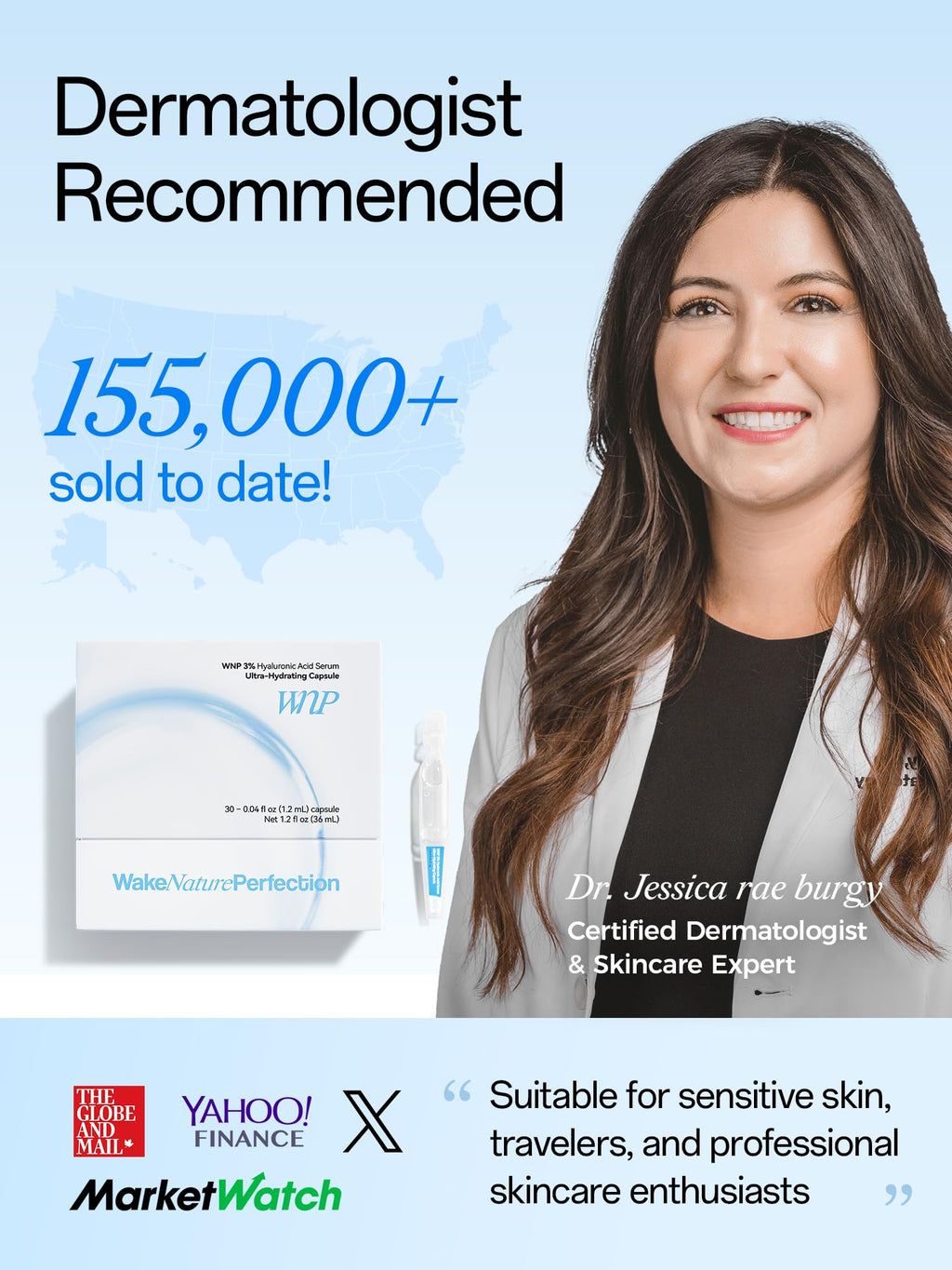WNP Hyaluronic Acid Serum 3% for Face with 4D Multi-Layer Hydration | Ultra Hydrating Anti-Aging Serum | Moisturizer for Dry & Sensitive Skin - FENGGESTORE20