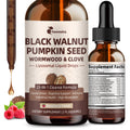Wormwood Black Walnut Clove Cleanse for Humans Drops, 23-in-1 Gut Health Support Supplement with Pumpkin Seed, Oil of Oregano etc for Detox - FENGGESTORE20
