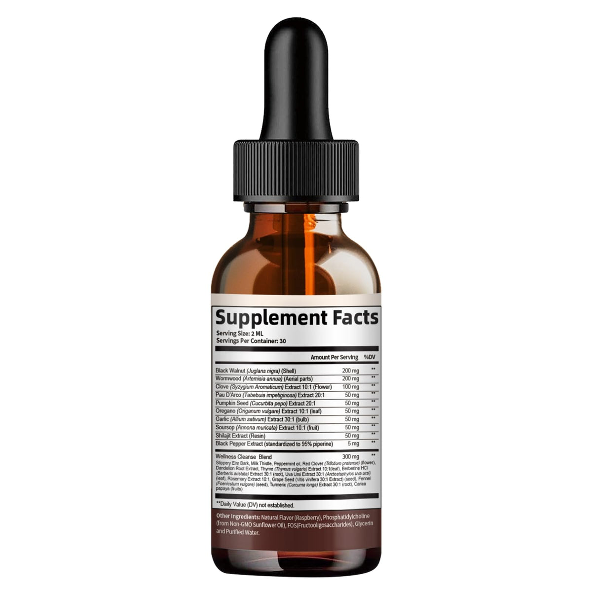 Wormwood Black Walnut Clove Cleanse for Humans Drops, 23-in-1 Gut Health Support Supplement with Pumpkin Seed, Oil of Oregano etc for Detox - FENGGESTORE20