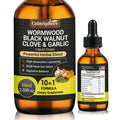 Wormwood Black Walnut Clove Garlic Liquid Drops, Liposomal Fast Absorption with Pumpkin Seed, Pau D'Arco, Berberine, Black Pepper, for Gut Digestive Health - FENGGESTORE20