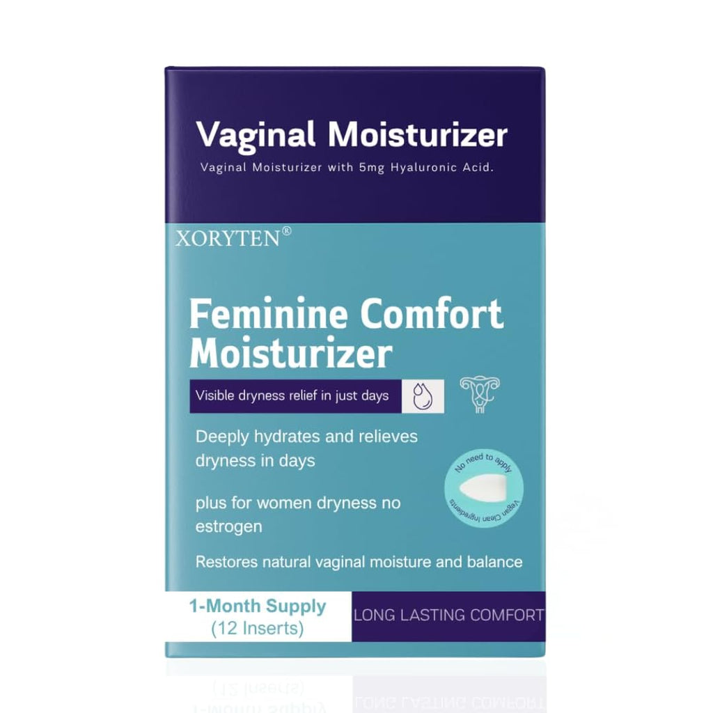 XORYTEN Vaginal Moisturizer for Revarey– 5mg Hyaluronic Acid – Vaginal Dryness, Hormone-Free Soothing Inserts, Non-Greasy, 12 Suppositories – 1 Month Supply (No fragrance) - FENGGESTORE20