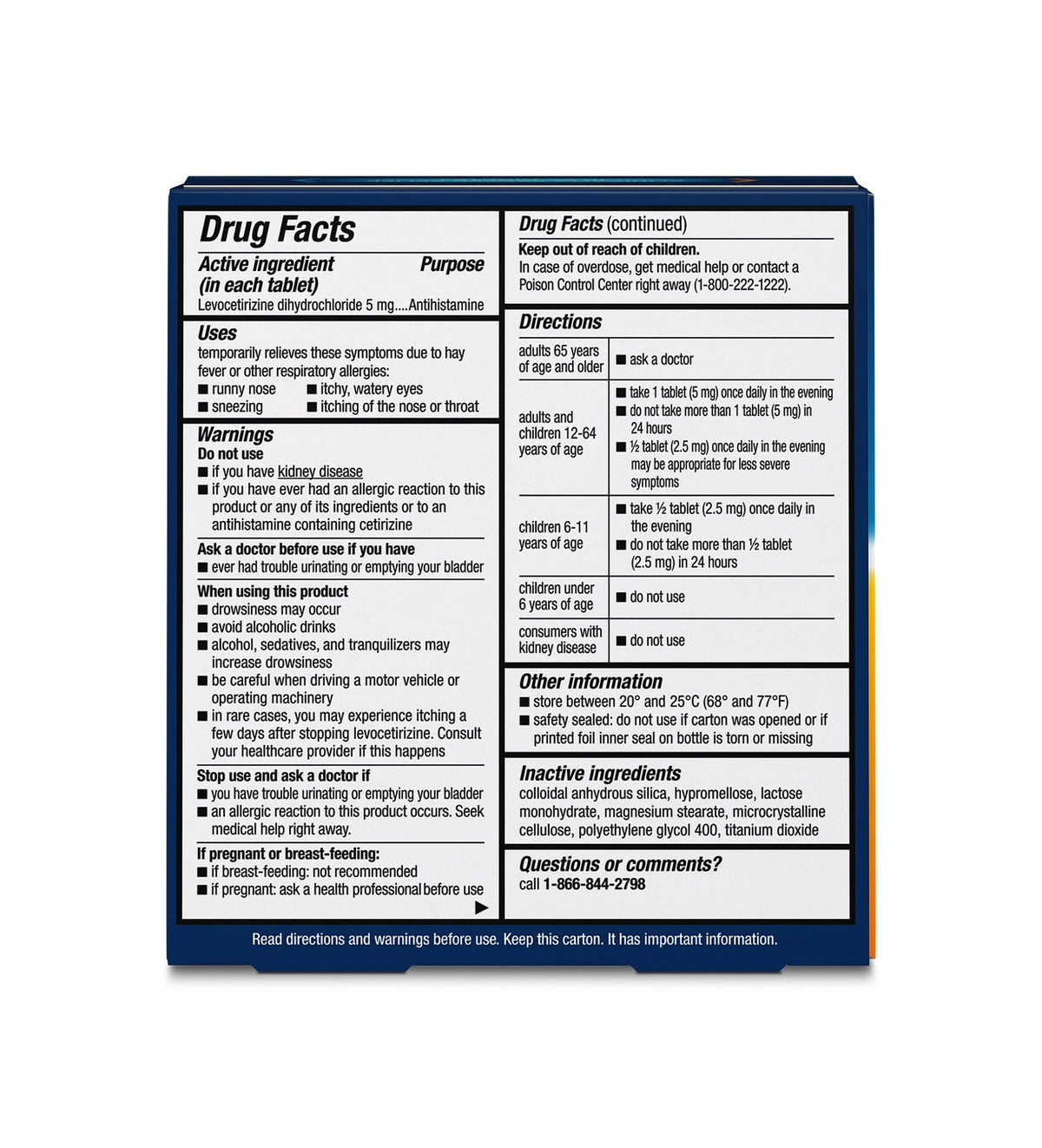 Xyzal 24 Hour Allergy Relief Medicine, Original Prescription Strength Antihistamine, Levocetirizine Dihydrochloride Tablets, 5 mg, 90 Count - FENGGESTORE20