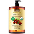 Yoken Pure Jojoba Oil Organic USDA Certified 16 fl oz, 100% Natural Jojoba Oil for Hair - FENGGESTORE20