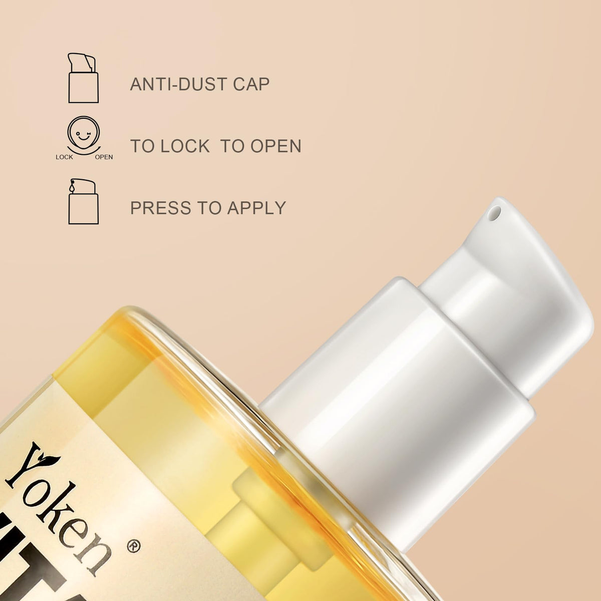 Yoken Vitamin E Oil 8 Oz Vitamin E oil for Skin Vitamine oils for Face Perfect Bath and Body Oil Cold Pressed Hexane - FENGGESTORE20