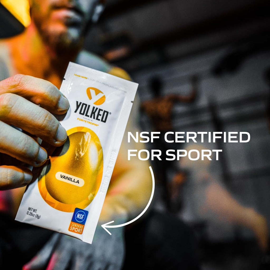YOLKED - NSF-Certified Muscle Building Supplement - Help Increase Lean Muscle, Reduce Muscle Loss, and Improve Recovery with Fortetropin, 30 Servings - FENGGESTORE20