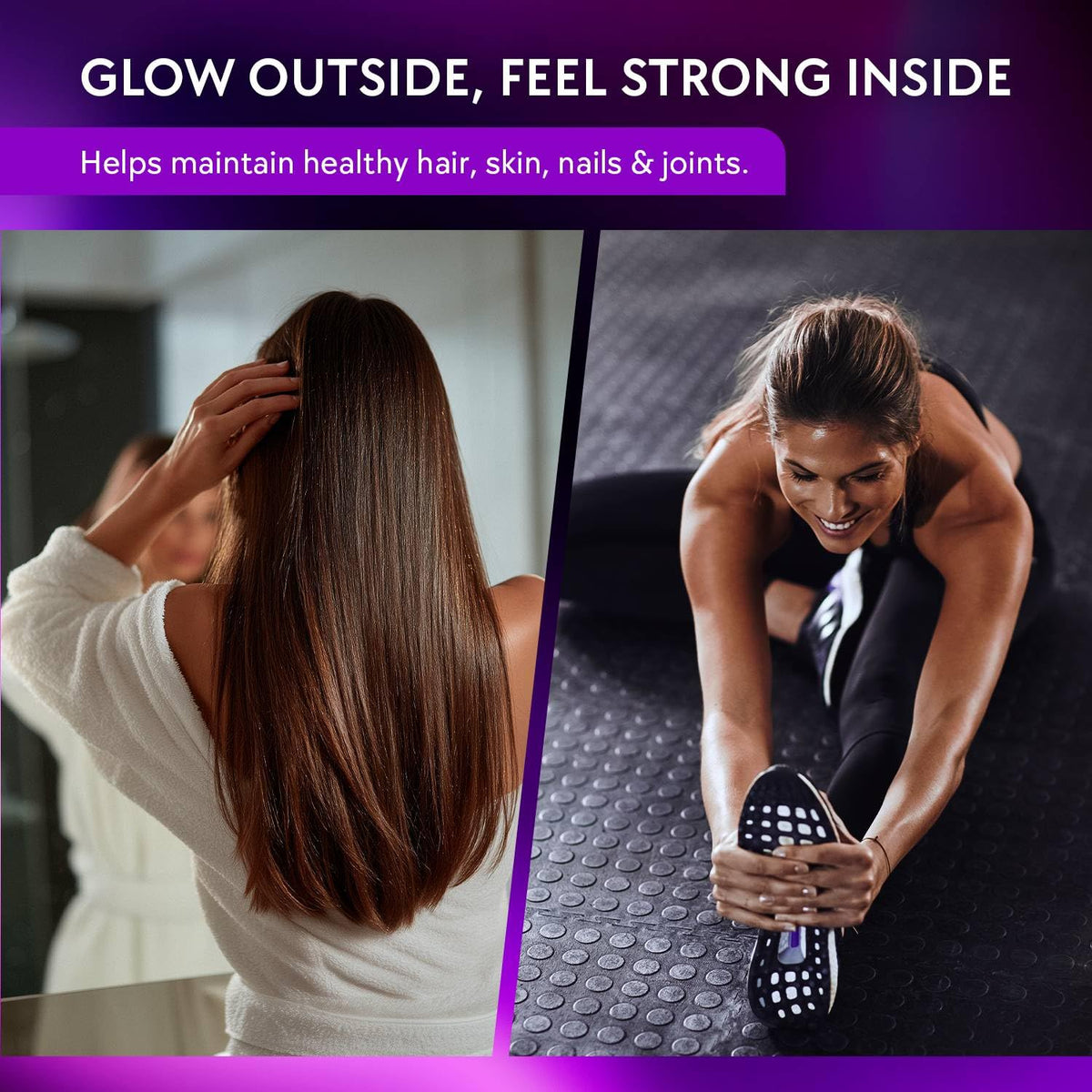 YOLOBALANCE Biotin Gummies 10000mcg for Hair Growth Support - Sugar Free Multi Collagen with Keratin, Silica & Hyaluronic Acid - Pectin Based, - FENGGESTORE20