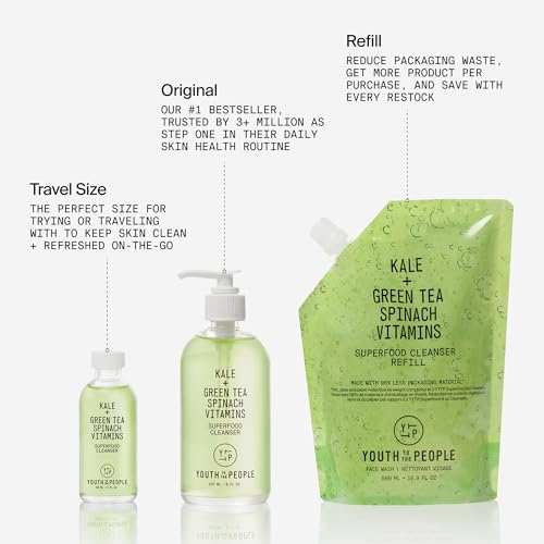 Youth To The People Superfood Facial Cleanser Full Size - Kale + Green Tea Daily Face Wash - FENGGESTORE20