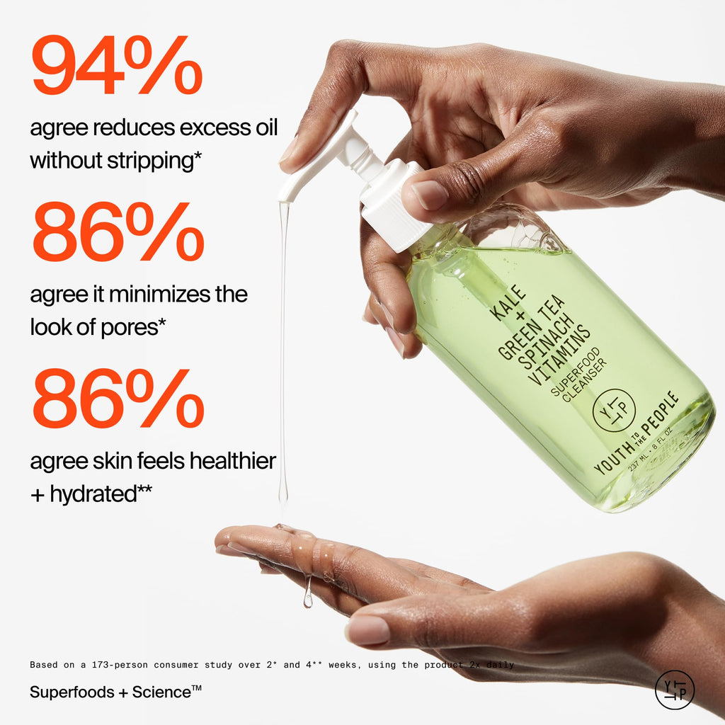 Youth To The People Superfood Facial Cleanser Full Size - Kale + Green Tea Daily Face Wash - FENGGESTORE20