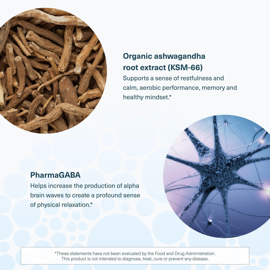 Youtheory Ashwagandha + GABA - Adaptogenic Blend with Organic KSM-66 & Ginger - Aids Stress Relief & Mood* - Supports Energy Levels - FENGGESTORE20