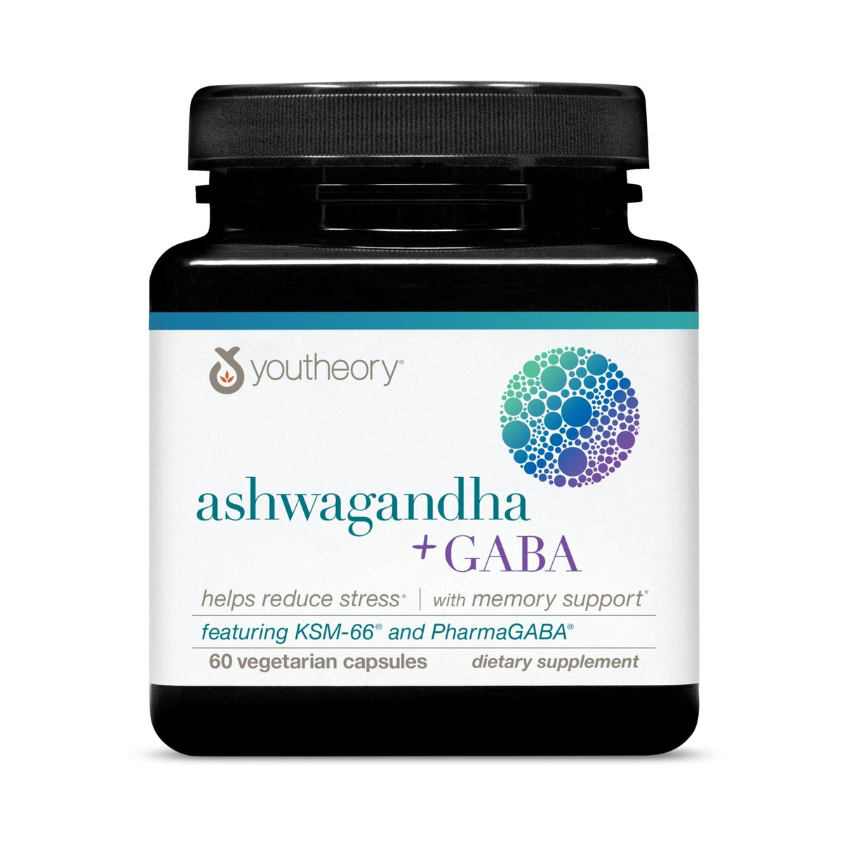 Youtheory Ashwagandha + GABA - Adaptogenic Blend with Organic KSM-66 & Ginger - Aids Stress Relief & Mood* - Supports Energy Levels - FENGGESTORE20