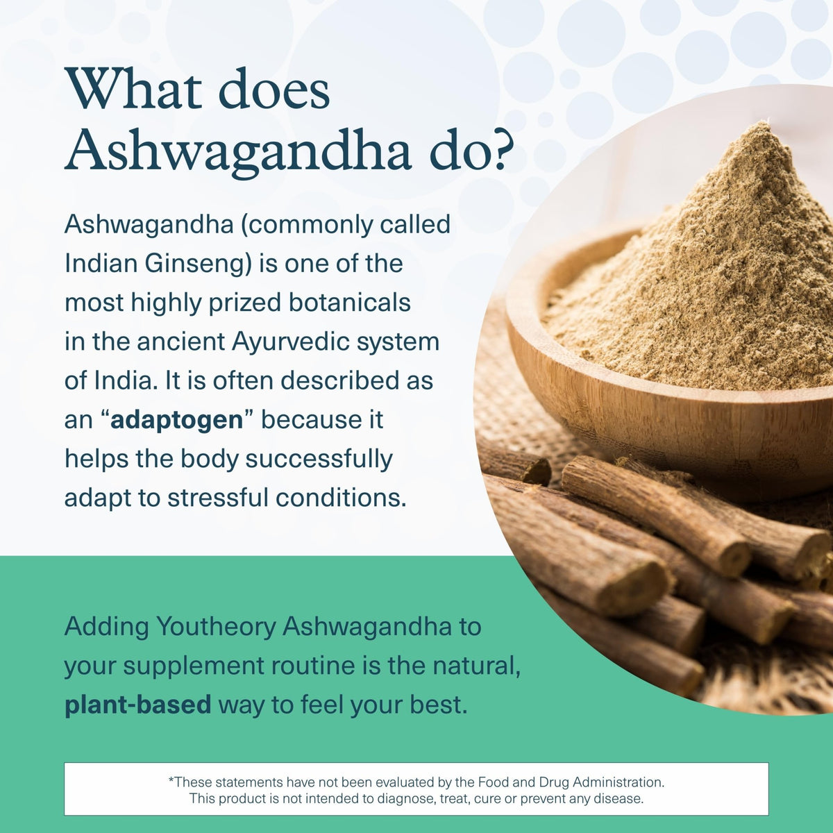 Youtheory Ashwagandha + GABA - Adaptogenic Blend with Organic KSM-66 & Ginger - Aids Stress Relief & Mood* - Supports Energy Levels - FENGGESTORE20