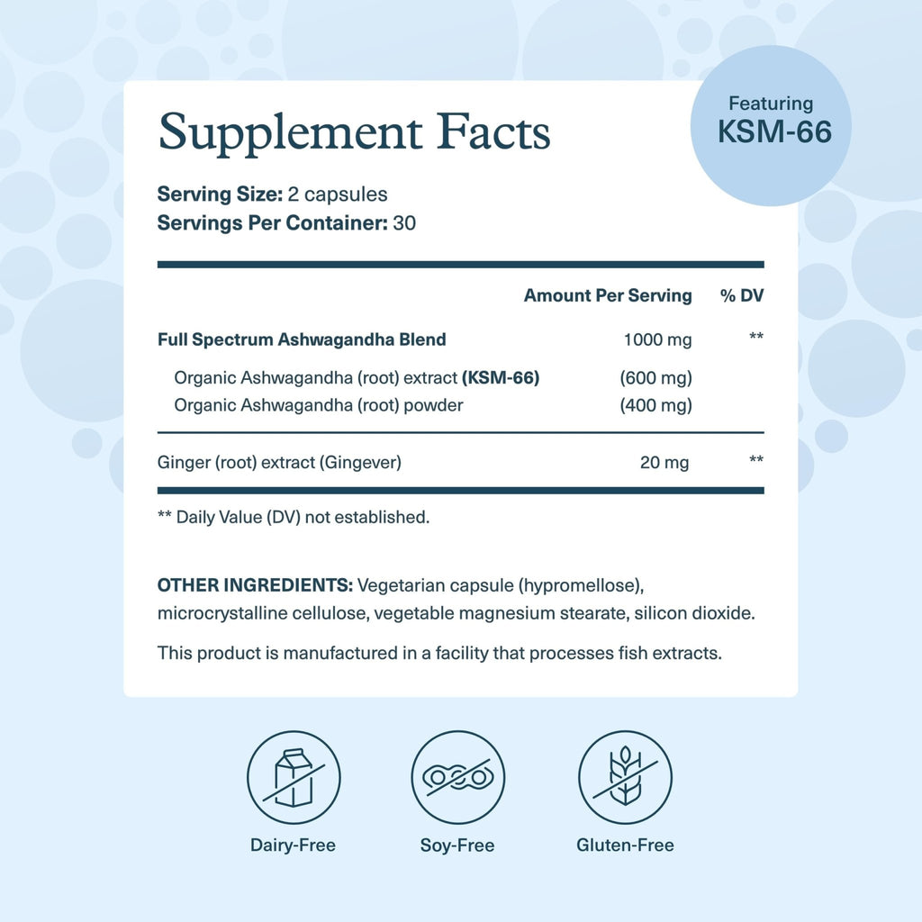 Youtheory Ashwagandha - with Organic KSM-66 Ashwagandha - Herbal Blend to Support Stress Relief & Energy Levels* - Helps Support Mood* - 60 Vegetarian Capsules (30-Day Supply) - FENGGESTORE20
