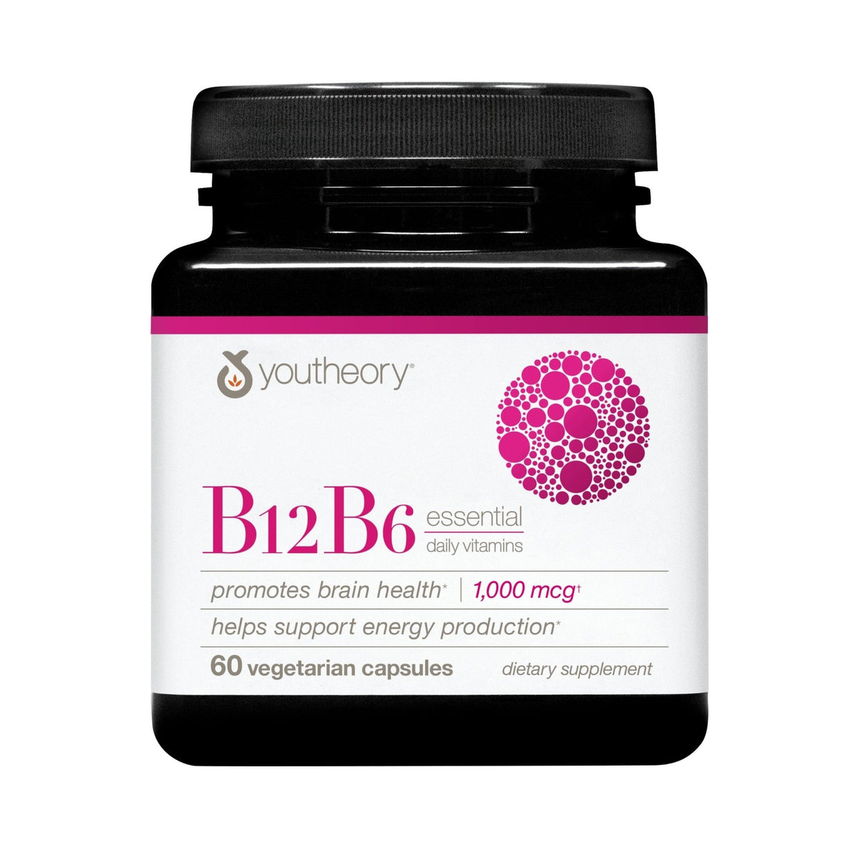 Youtheory B12B6 - Vitamin B12 & B6 - Supports Mood, Nervous System & Metabolism* - Aids Memory & Stress Management* - FENGGESTORE20