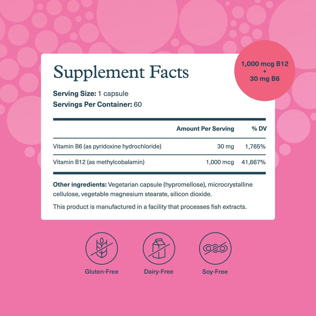 Youtheory B12B6 - Vitamin B12 & B6 - Supports Mood, Nervous System & Metabolism* - Aids Memory & Stress Management* - FENGGESTORE20