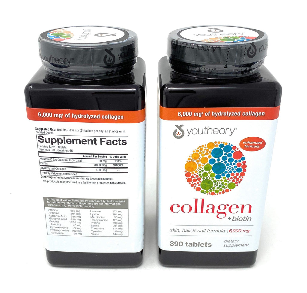 Youtheory Collagen Advanced Formula Tablets - 390 ct (2-Pack for 780 Ct) - FENGGESTORE20