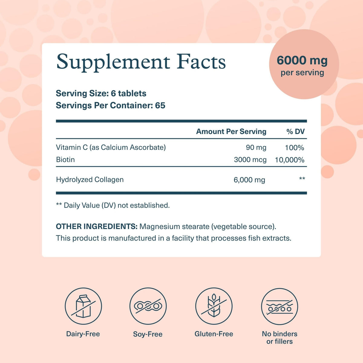 Youtheory Collagen + Biotin - Advanced Collagen Supplement - with Hydrolyzed Peptides, Vitamin C & Vitamin B - FENGGESTORE20