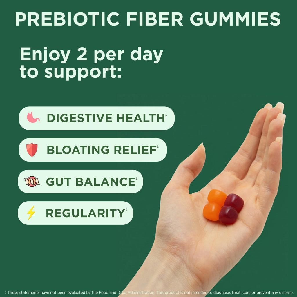 Yuve Prebiotic Fiber Gummies - Delicious - 3g Soluble Fiber Supplement - Supports Digestive Health & Regularity - Vegan & Gluten-Free Fiber Gummies for Adults & Kids - FENGGESTORE20