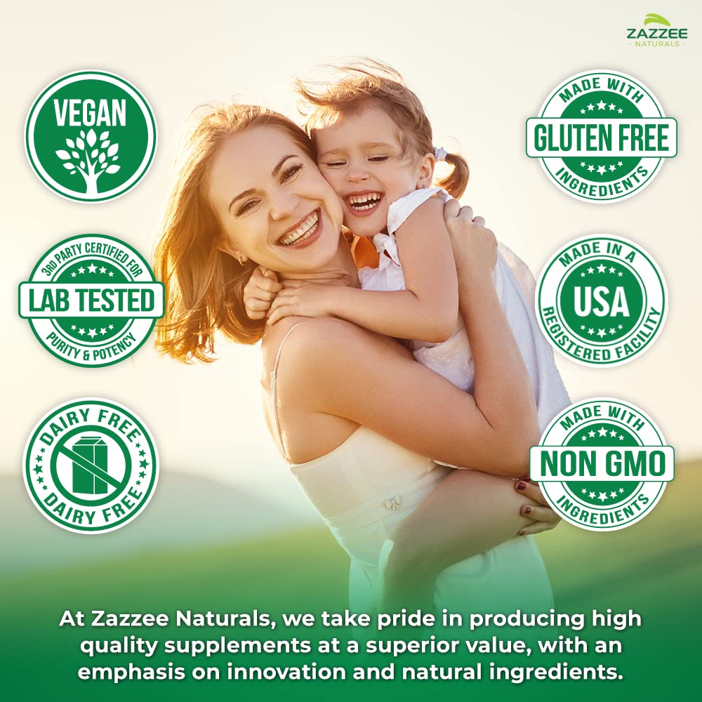 Zazzee Myo-Inositol Capsules, 2000 mg per Serving, 120 Vegan Capsules, Ideal Dosage for 40:1 Ratio, Certified Kosher, Hormone Balance & Healthy Ovarian - FENGGESTORE20