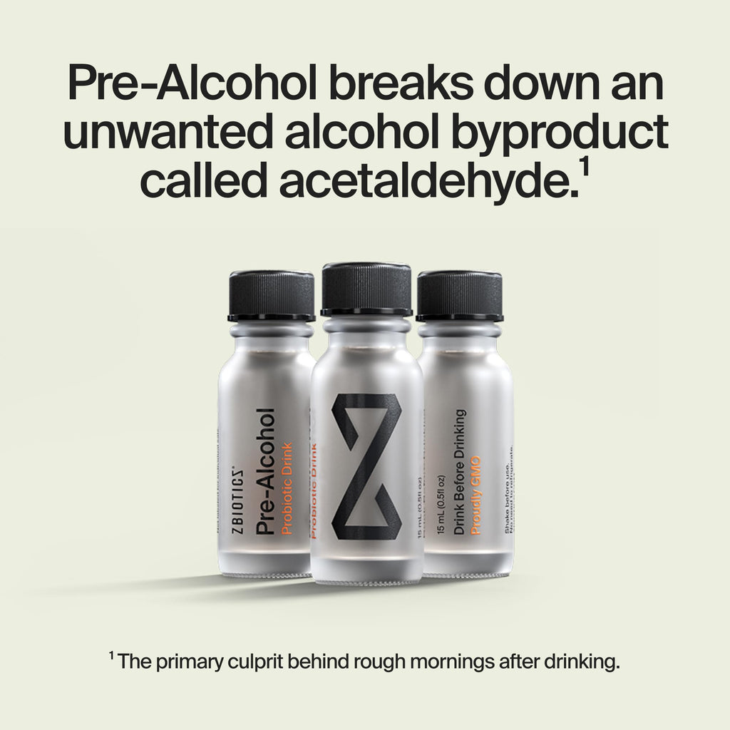 ZBiotics — Feel Better After Drinking, Wake Up Refreshed, Science-Backed, Patented Probiotic for Easier Mornings, Travel-Friendly, 3-Pack of 0.47 Fl Oz Bottles - FENGGESTORE20