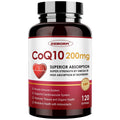 ZEBORA CoQ10-200mg-Softgels with PQQ, BioPerine & Omega-3, 120 Servings Coenzyme Q10(Ubiquinone) Supplement for High-Absorption, Powerful-Antioxidant - FENGGESTORE20