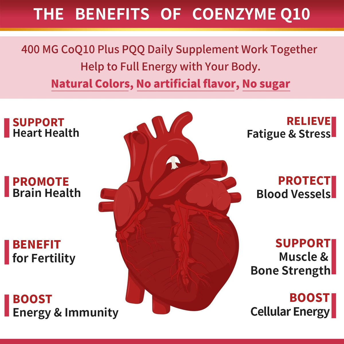 ZEBORA CoQ10-400mg-Softgels with PQQ, BioPerine & Omega-3, Coenzyme Q10(Ubiquinone) Supplement for High-Absorption, Powerful-Antioxidant - FENGGESTORE20
