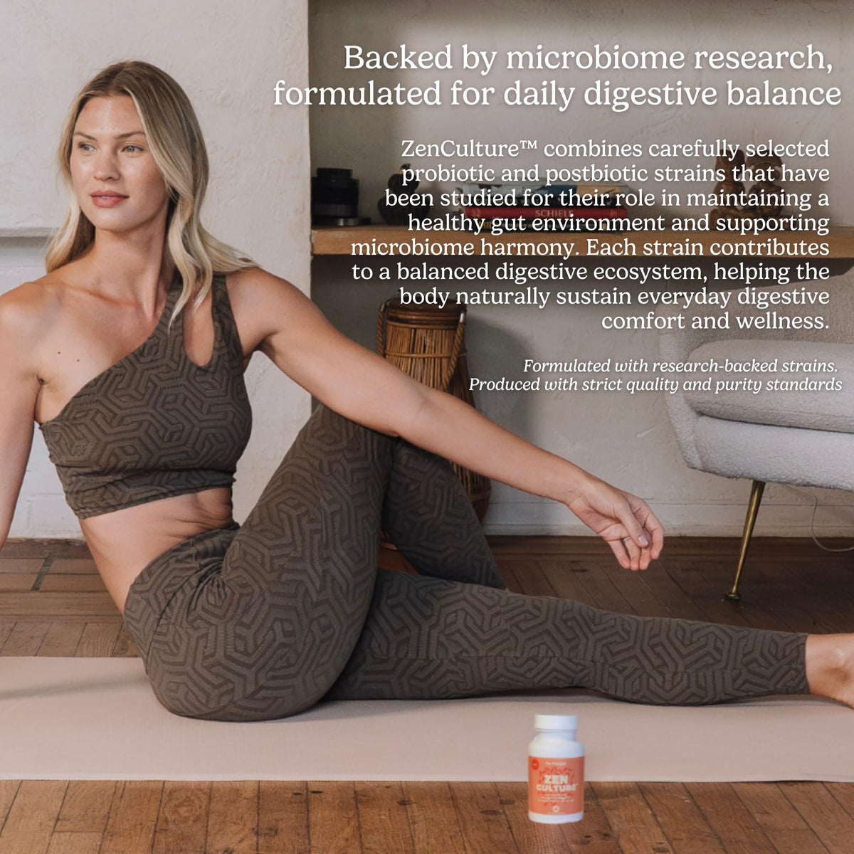 Zen Principle Zenculture™ – 4-in-1 Synbiotic Supplement (Probiotic + Prebiotic + Postbiotic + Digestive Enzymes) with CoreBiome®. Anti Bloating, - FENGGESTORE20