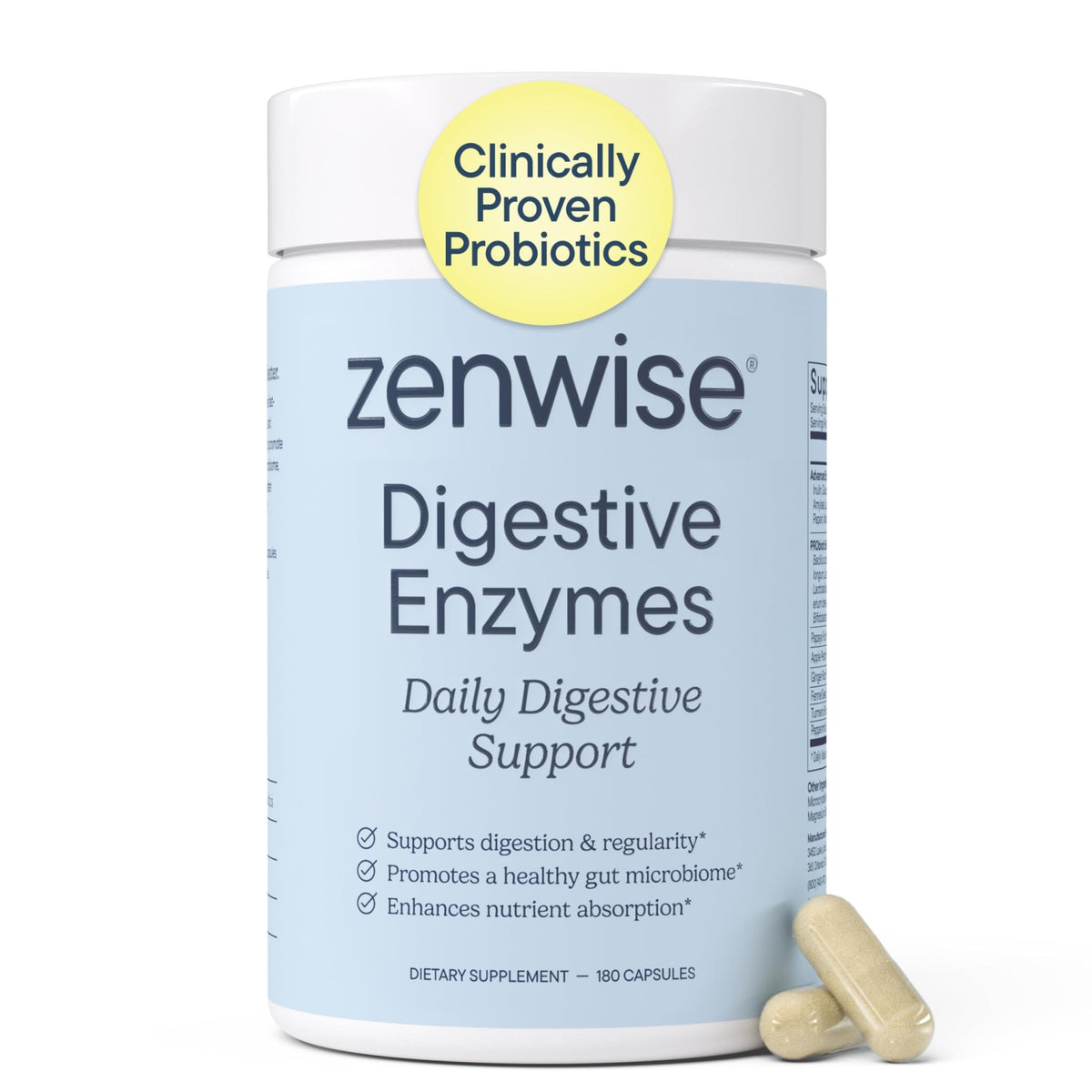 Zenwise Health Digestive Enzymes with Bromelain & Papaya - Multi Enzymes Digestion Supplement with Probiotics & Prebiotics for Gut Health, Gas & Bloating Relief - FENGGESTORE20