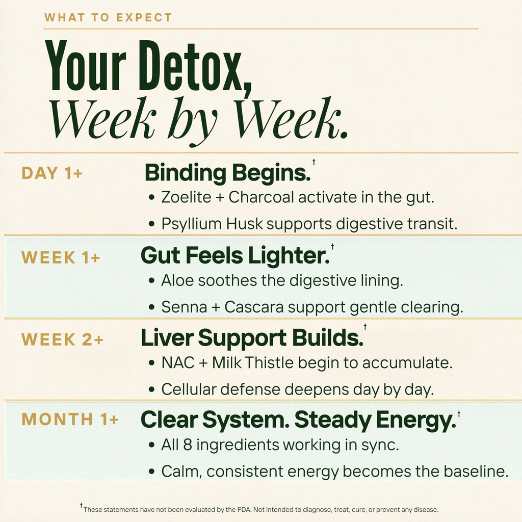Zeolite Binder Detox – 8-in-1 Clinoptilolite Microplastics & Full Body Detox Cleanse with Activated Charcoal, NAC & Milk Thistle – Liver Cleanse & Repair - FENGGESTORE20