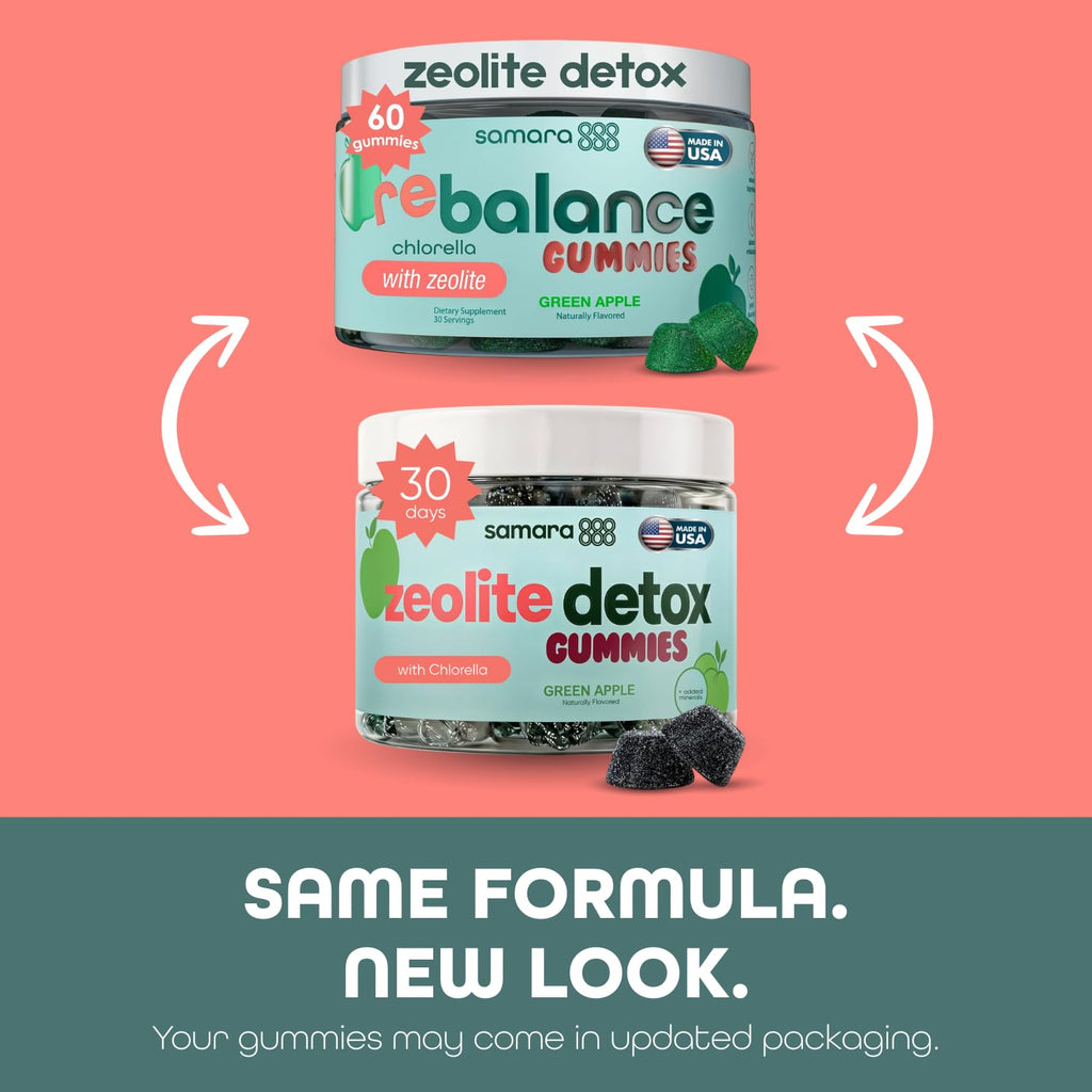 Zeolite Detox for Kids & Adults, Heavy Metal Zeolite & Chlorella Detox Gummies, Alternative to Activated Charcoal, Gentle Daily Toxin Cleanse for Kids & Adults - FENGGESTORE20