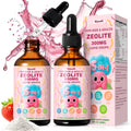 Zeolite Drops 2 Pack Detox for Kids & Adults - 300mg Clinoptilolite, 1000mcg Vitamin B12 C D3, 10 Billion CFU Prebiotics, Seaweed Calcium - Pure Body Cleanse - FENGGESTORE20