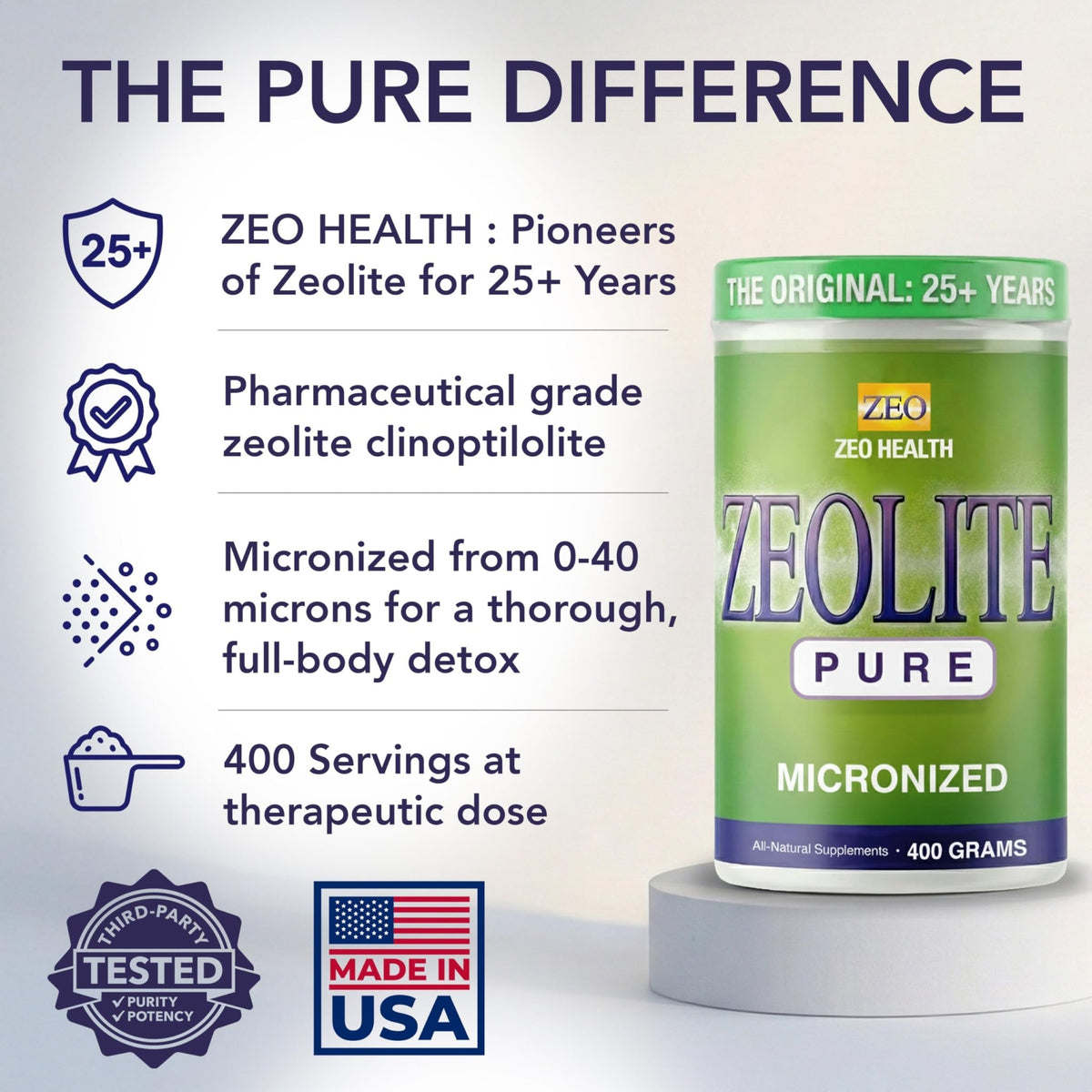 Zeolite Pure | Full Body Detox Cleanse for Women, Men, Adults | Supports Energy, Gut Health, Mental Clarity, & Optimal Inflammation Response - FENGGESTORE20