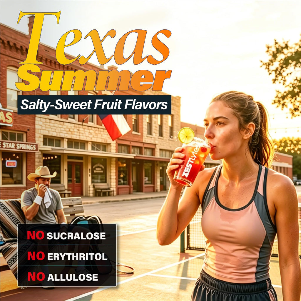 ZestLytes 40 Sticks Sport Hydration Sugar Free Electrolyte Packets, High Sodium Low Calorie Electrolyte Powder Drink Mix, Liquid Daily IV Flavors - FENGGESTORE20
