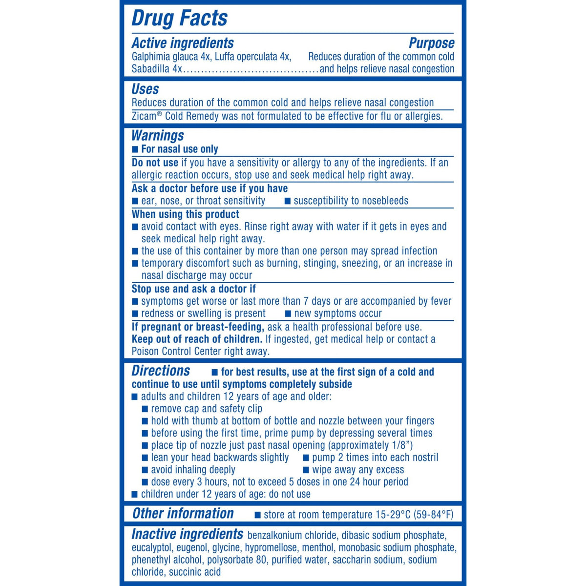 Zicam Cold Remedy No-Drip Nasal Spray with Cooling Menthol & Eucalyptus, Homeopathic, Zinc-Free, Pre-Cold Medicine, Shortens Cold Duration, 0.5 Ounce - FENGGESTORE20