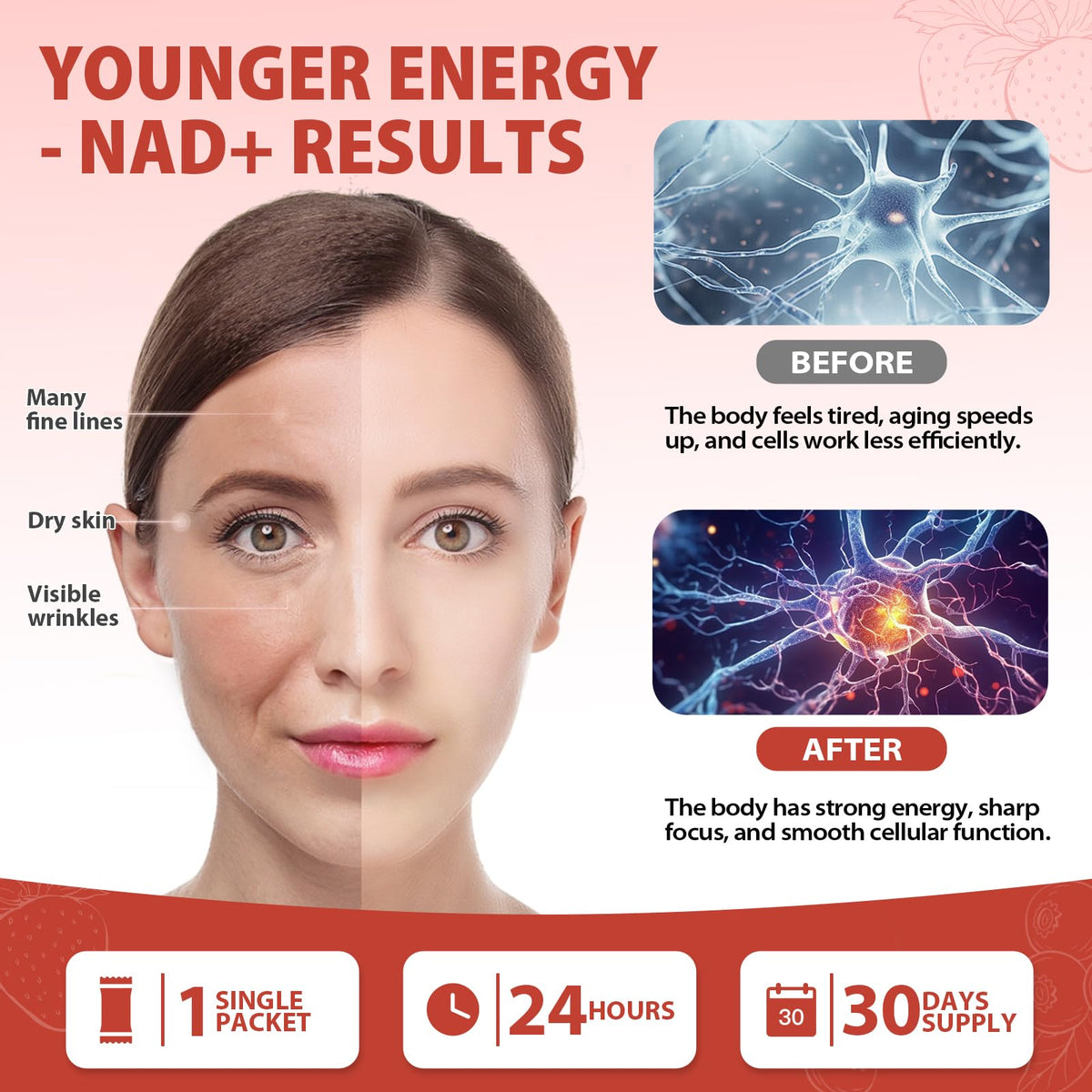 ZOROAHER 1000mg High-Potency NAD+ Liquid Supplement, Quercetin Phytosome & Resveratrol with PQQ, Boosts Cellular Energy - FENGGESTORE20