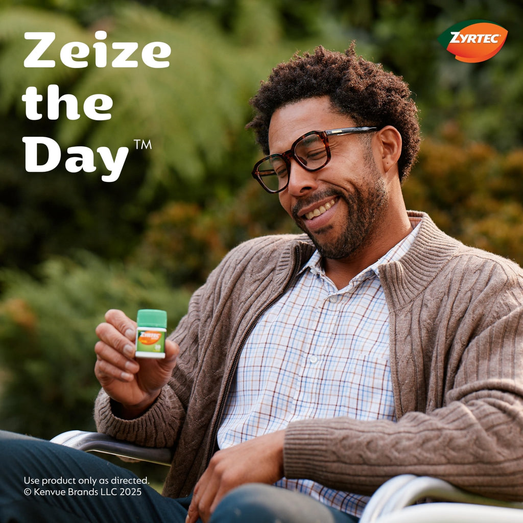 Zyrtec 24 Hour Allergy Relief Tablets, Indoor & Outdoor Allergy Medicine for Adults with 5 mg Cetirizine Hydrochloride, Relief of Runny Nose, Sneezing, Itchy Eyes, Plus Dust, Mold & Pet Dander, 35 ct - FENGGESTORE20