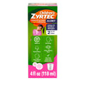 Zyrtec Children's Liquid, Kid's Antihistamine Syrup, Dye-, Sugar-, and Alcohol-Free, Pleasant Bubble Gum Flavor, Contains Cetirizine HCl Suitable for Ages 2 Years and Up, 4 fl oz Bottle - FENGGESTORE20