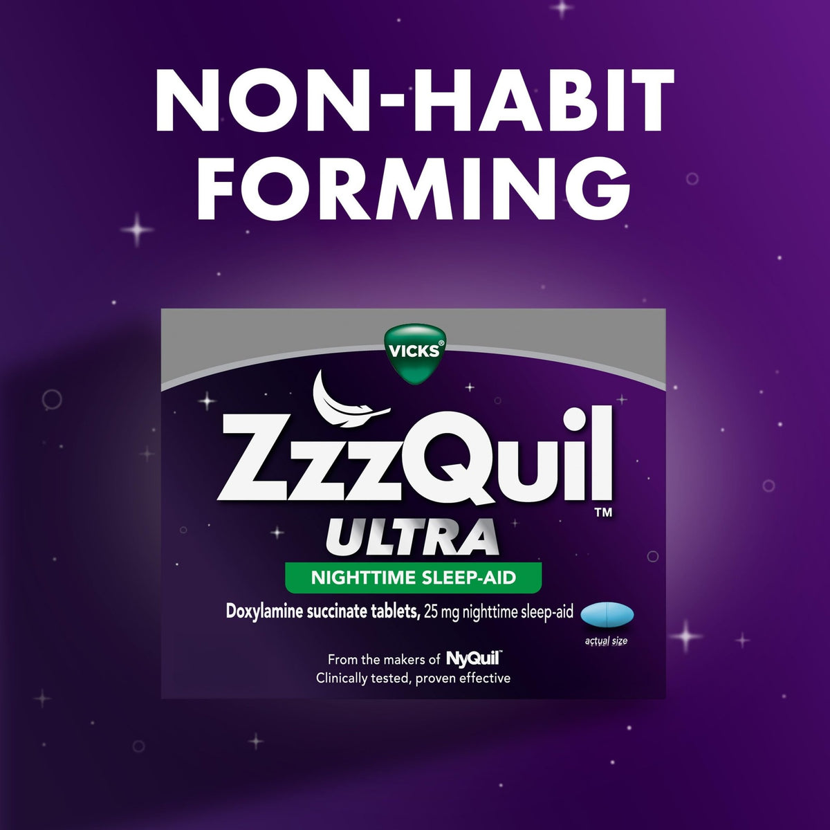 ZzzQuil ULTRA, Sleep Aid, Doxylamine Succinate 25mg, Sleep Aids for Adults, Nighttime Sleep Aid, 48 Tablets - FENGGESTORE20